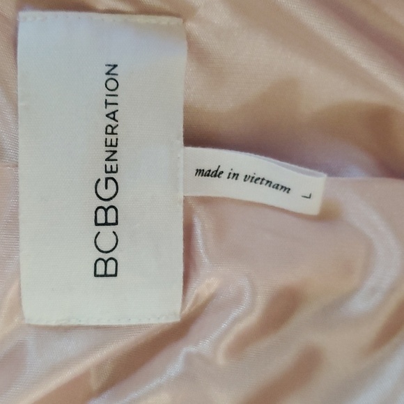 BCBGeneration Drape Front Blazer Jacket Rose Smoke Pink Size L - Picture 8 of 12